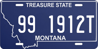 MT license plate 991912T