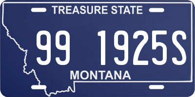 MT license plate 991925S