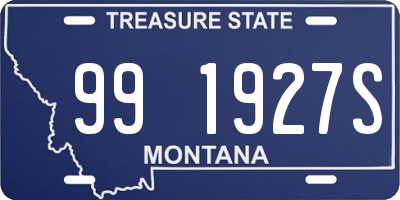 MT license plate 991927S