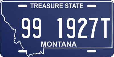 MT license plate 991927T