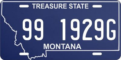 MT license plate 991929G