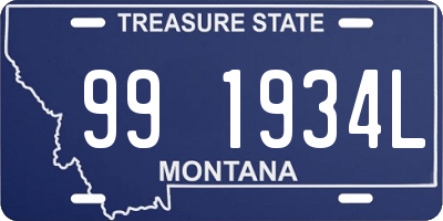 MT license plate 991934L