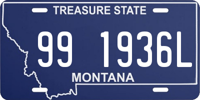 MT license plate 991936L