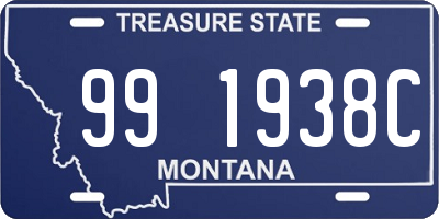 MT license plate 991938C