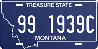 MT license plate 991939C