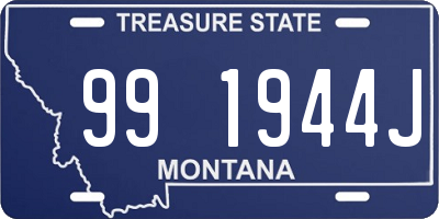 MT license plate 991944J