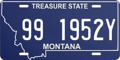 MT license plate 991952Y