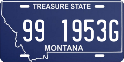 MT license plate 991953G