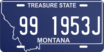 MT license plate 991953J