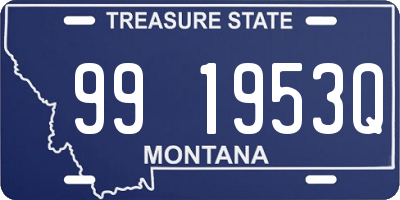 MT license plate 991953Q