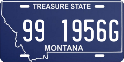 MT license plate 991956G