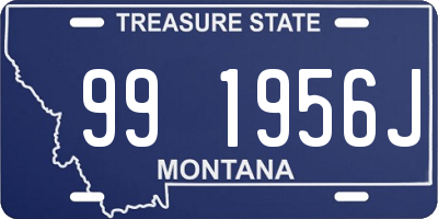 MT license plate 991956J