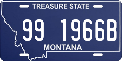 MT license plate 991966B