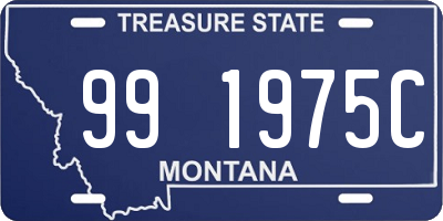 MT license plate 991975C