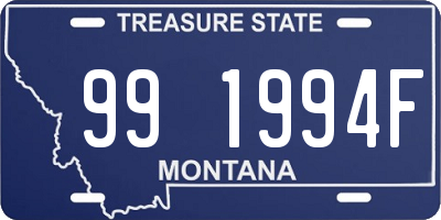 MT license plate 991994F