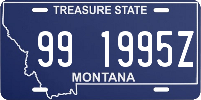 MT license plate 991995Z