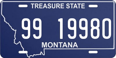 MT license plate 991998O