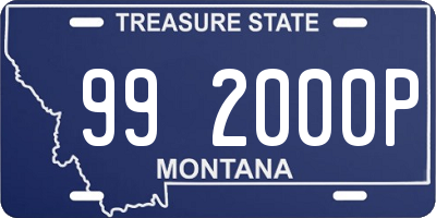 MT license plate 992000P
