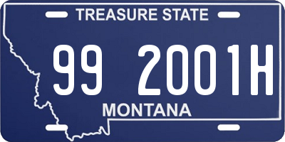 MT license plate 992001H