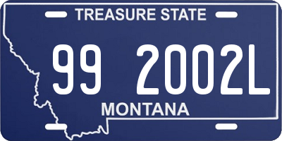 MT license plate 992002L