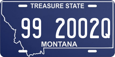 MT license plate 992002Q