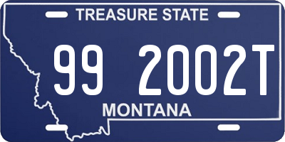 MT license plate 992002T