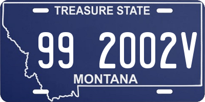 MT license plate 992002V