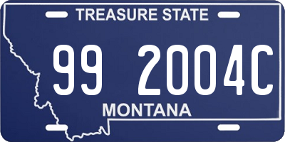 MT license plate 992004C