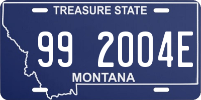 MT license plate 992004E