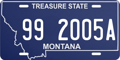 MT license plate 992005A