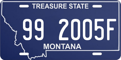 MT license plate 992005F