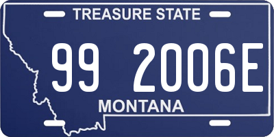 MT license plate 992006E