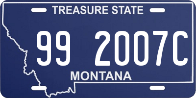 MT license plate 992007C