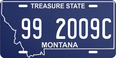 MT license plate 992009C