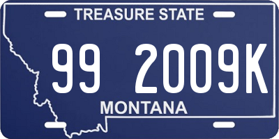 MT license plate 992009K