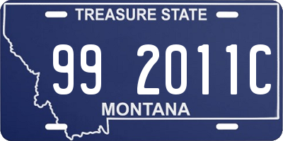 MT license plate 992011C