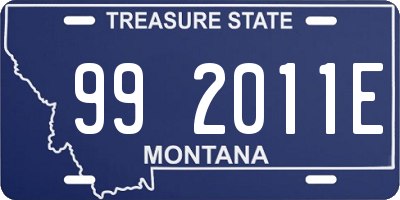 MT license plate 992011E