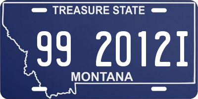 MT license plate 992012I