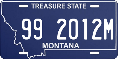 MT license plate 992012M