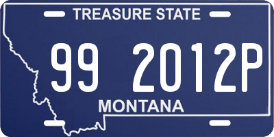 MT license plate 992012P