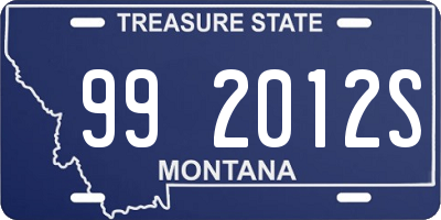 MT license plate 992012S