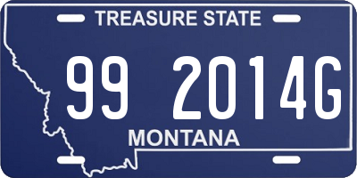 MT license plate 992014G