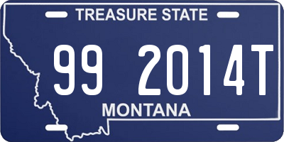 MT license plate 992014T