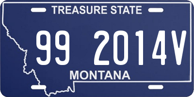 MT license plate 992014V