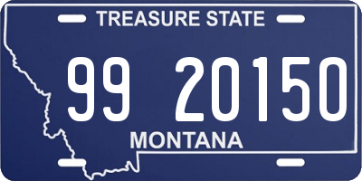 MT license plate 992015O