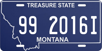 MT license plate 992016I