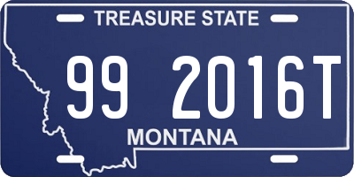 MT license plate 992016T