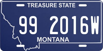 MT license plate 992016W