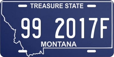 MT license plate 992017F