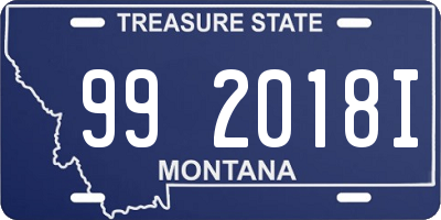 MT license plate 992018I